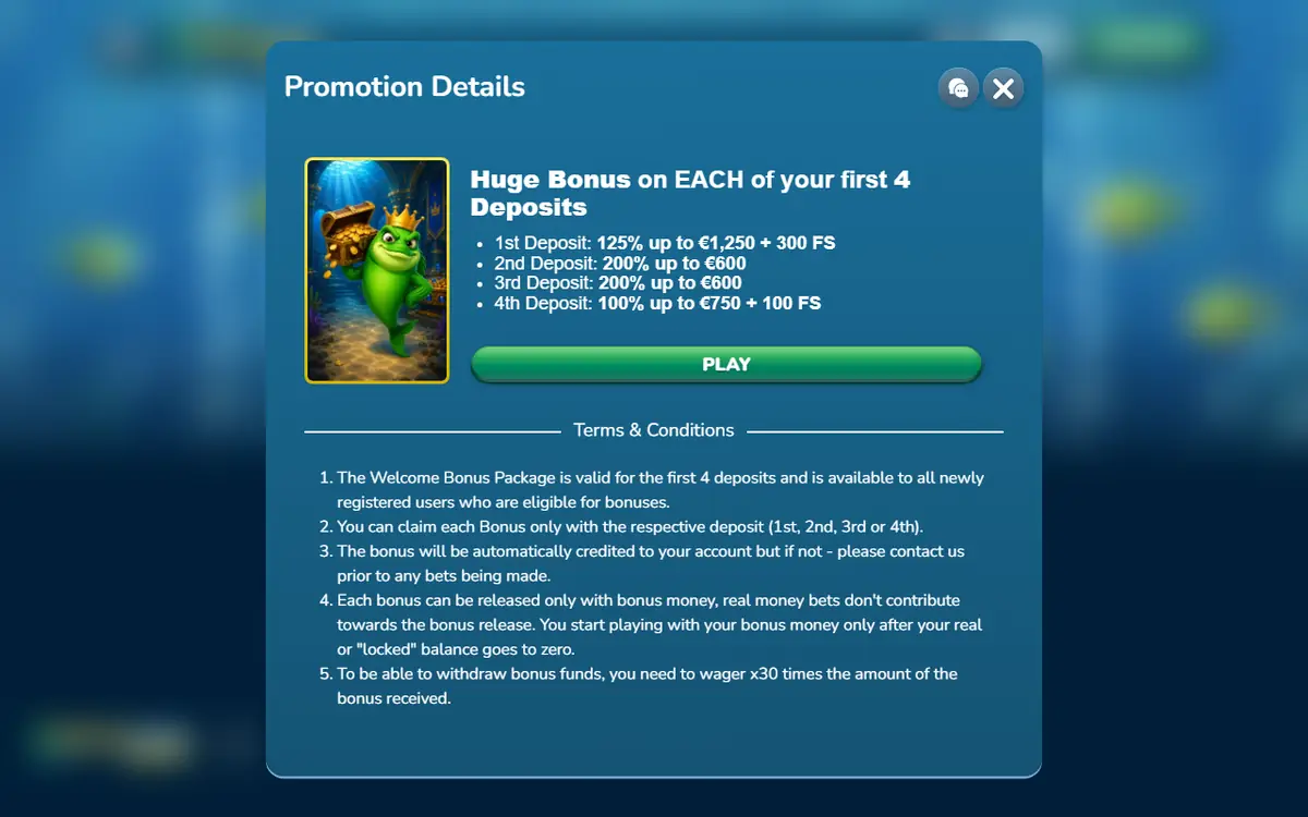 Promotiepagina van MegaFishWins, screenshot van 19 september 2026